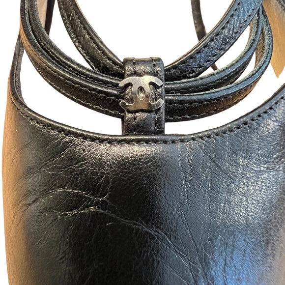 CHANEL Black Slingback Heels Pumps Size 40/Size 10 - Picture 2 of 12